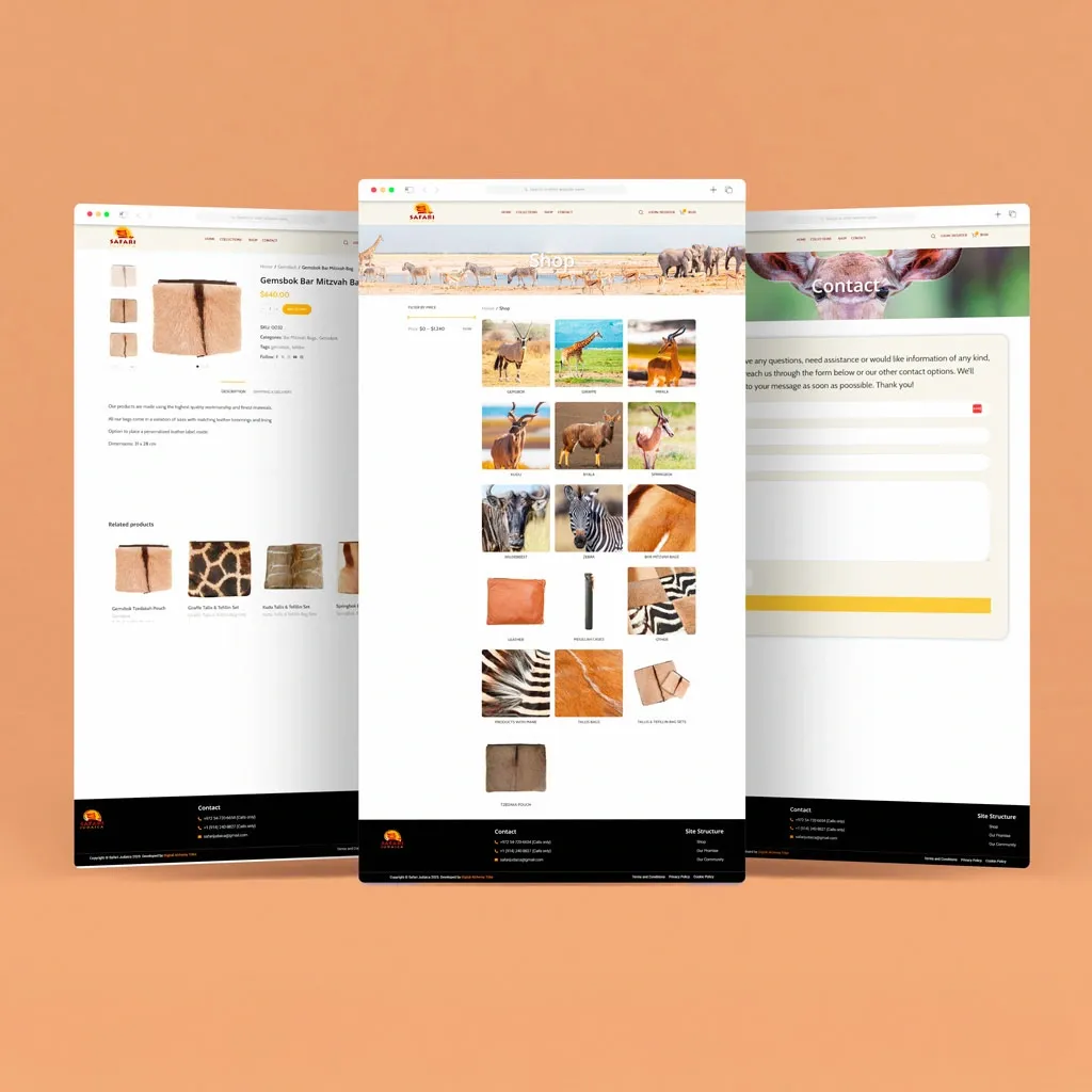 Safari Judaica: Recuperación de tienda · WordPress